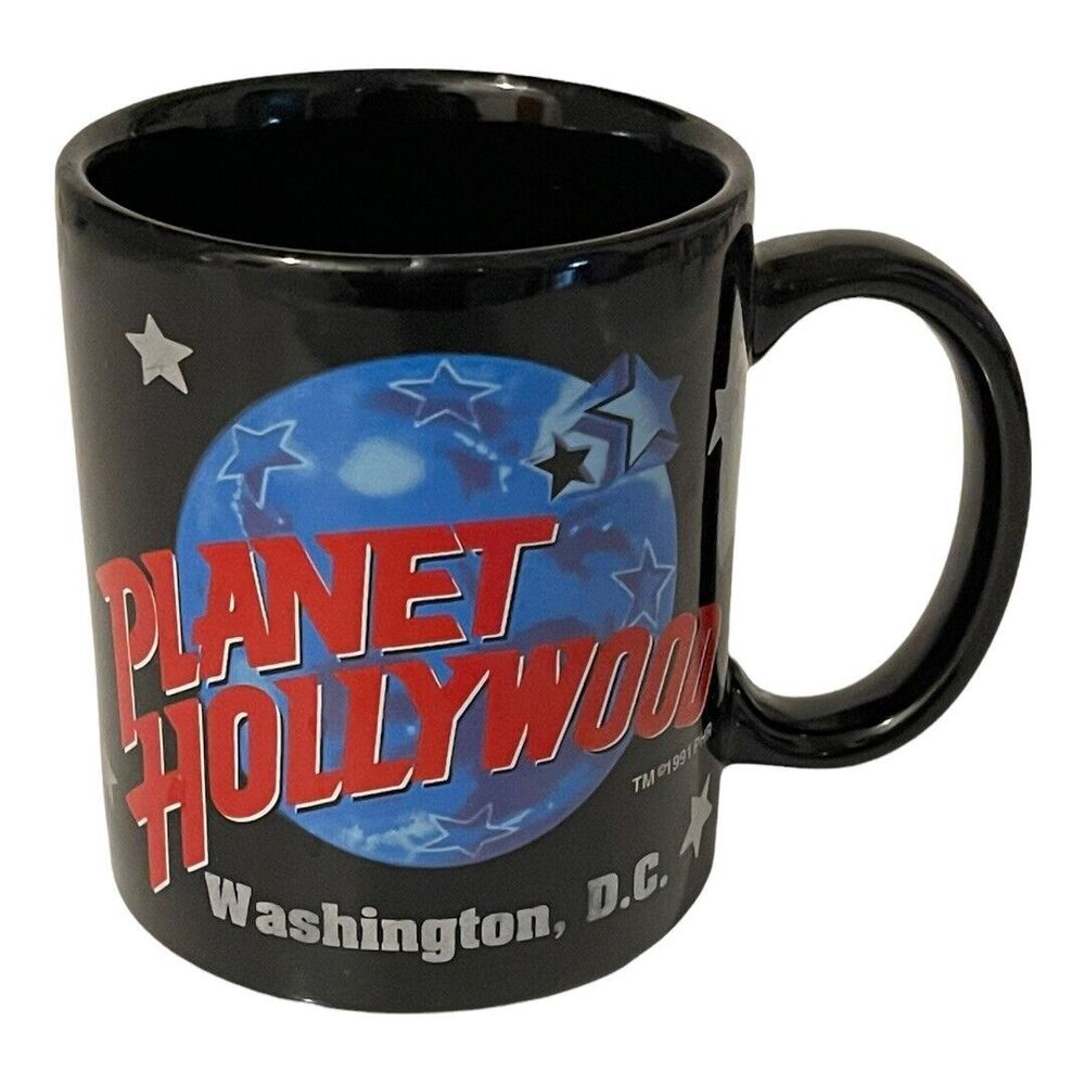 Planet Hollywood Coffee Mug Cup Washington DC Black Stars Tea